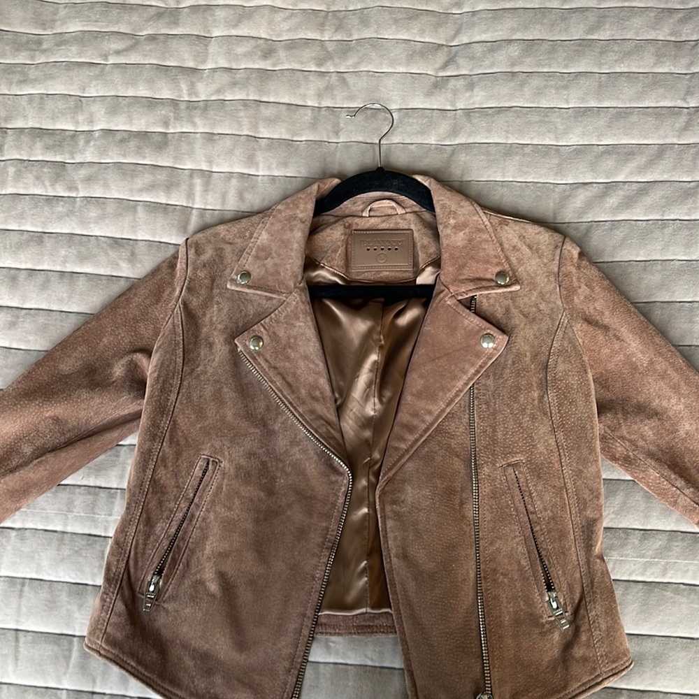 BLANKNYC Diving Deep Vegan Suede Leather Jacket